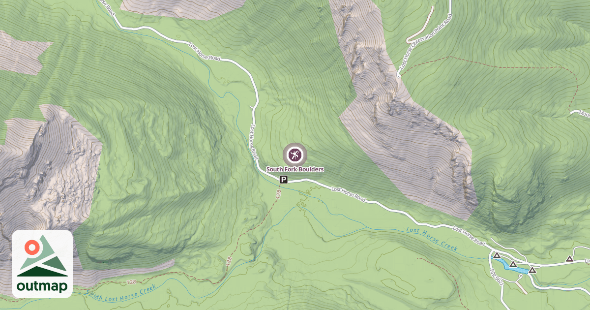 Map of South Fork Boulders