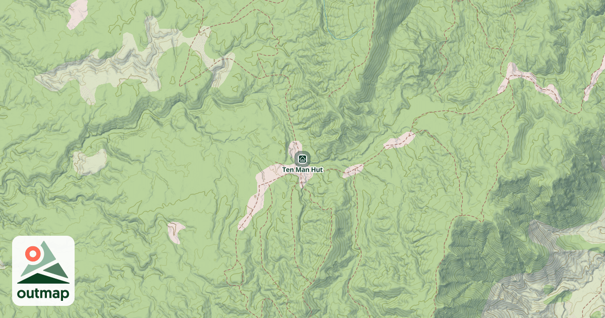 Map of Ten Man Hut
