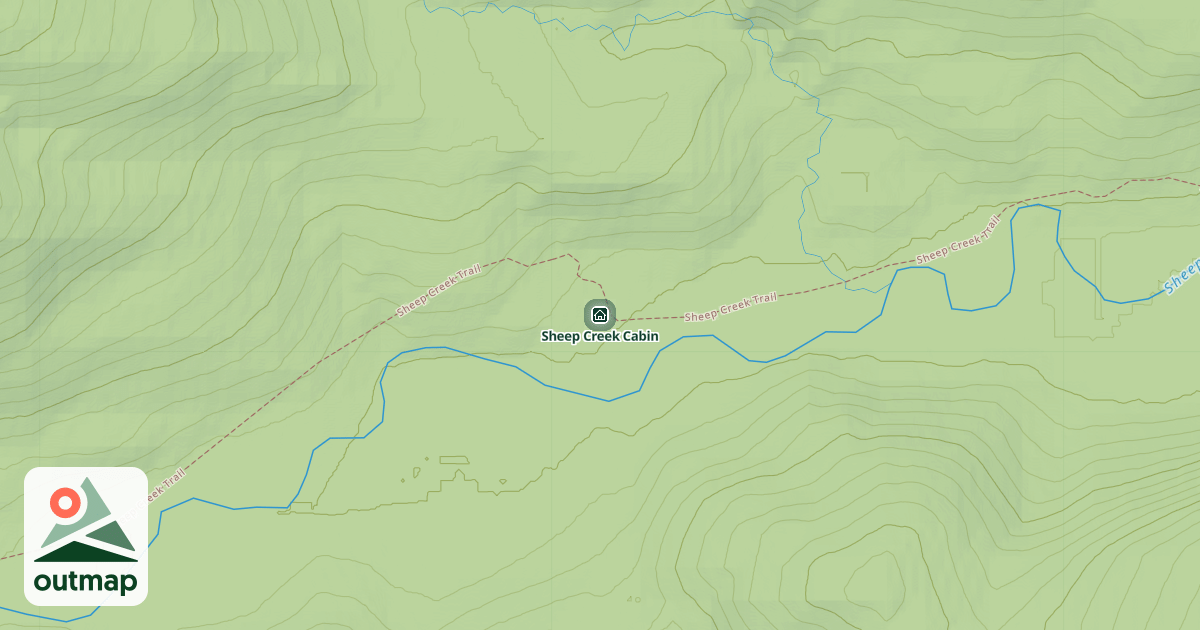 Map of Sheep Creek Cabin