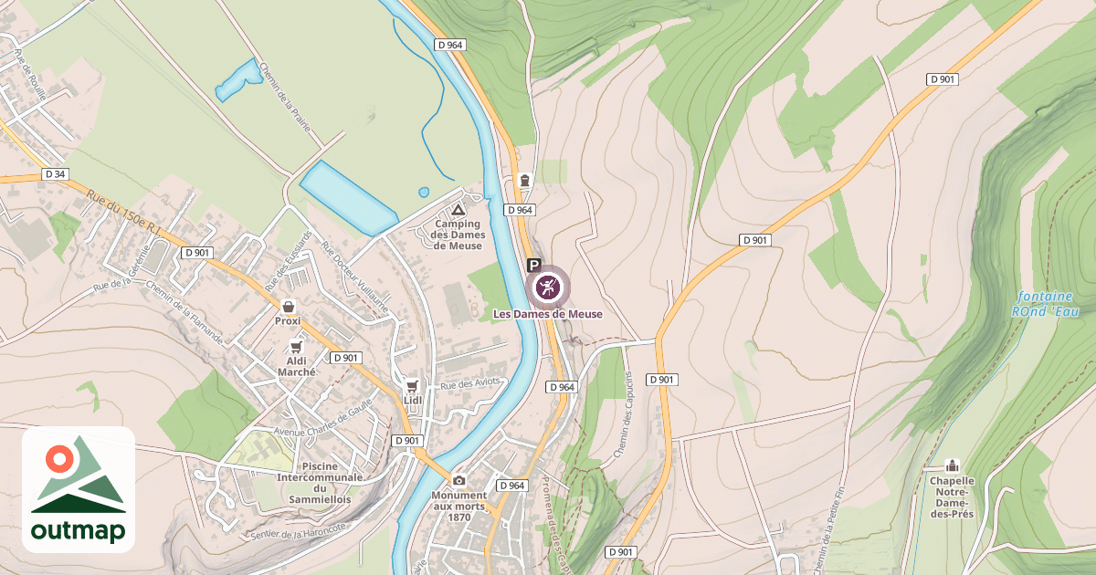 Map of Les Dames de Meuse