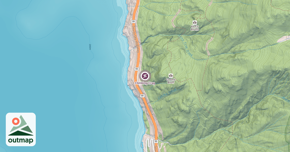 Map of Climbing Crag