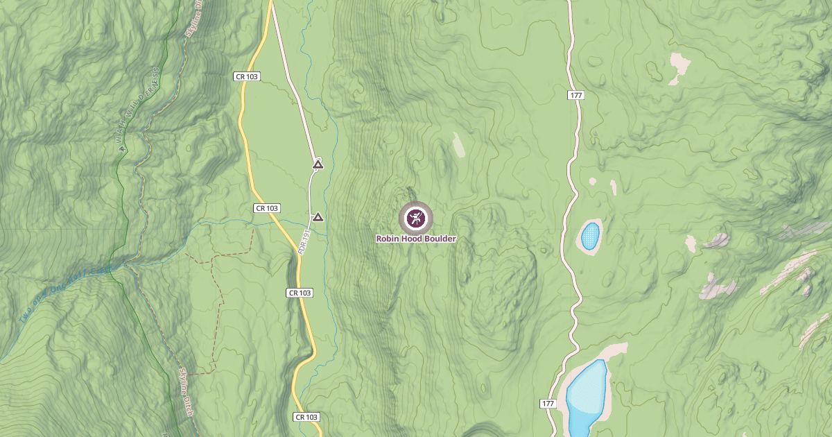 Map preview of Robin Hood Boulder