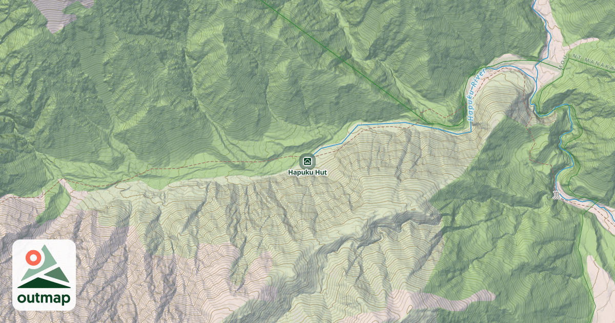Map of Hapuku Hut