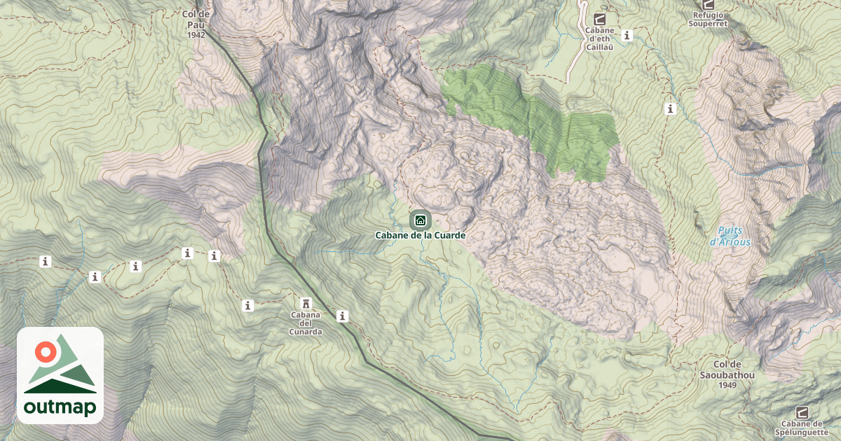 Map of Cabane de la Cuarde