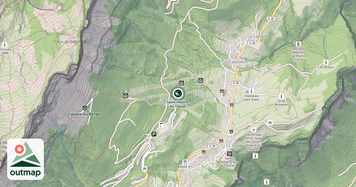 Map of Saint-Hilaire-du-Touvet