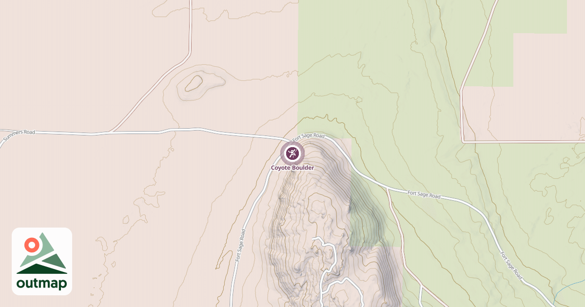Map of Coyote Boulder