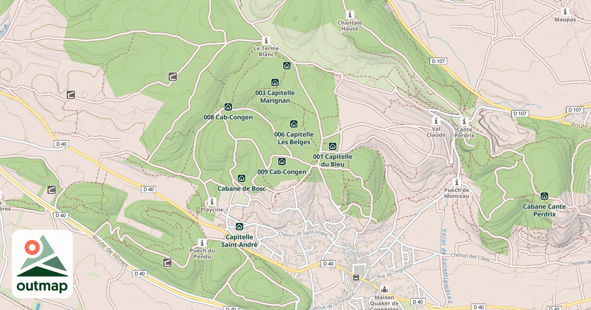 Map of 010 Capitelle de l'Accoucheur