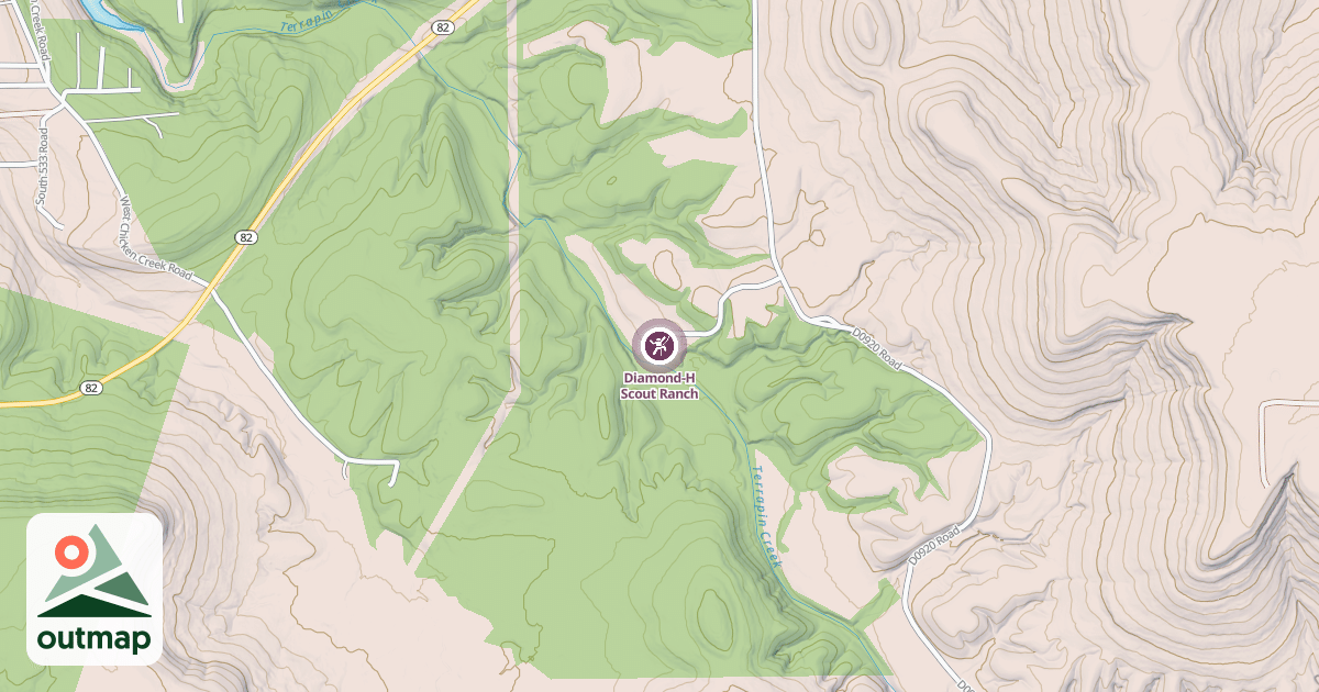 Map of Diamond-H Scout Ranch