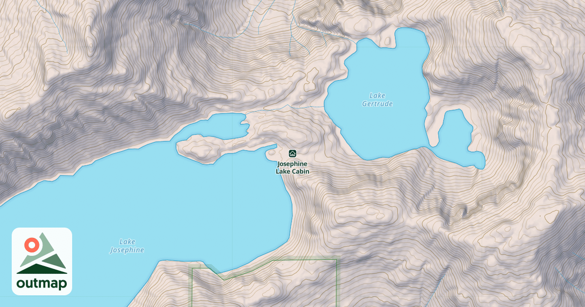 Map of Josephine Lake Cabin