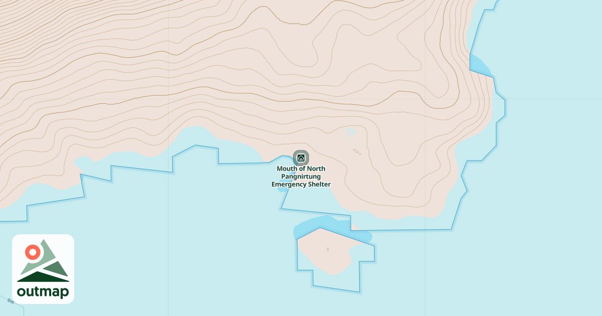 Map of Mouth of North Pangnirtung Emergency Shelter