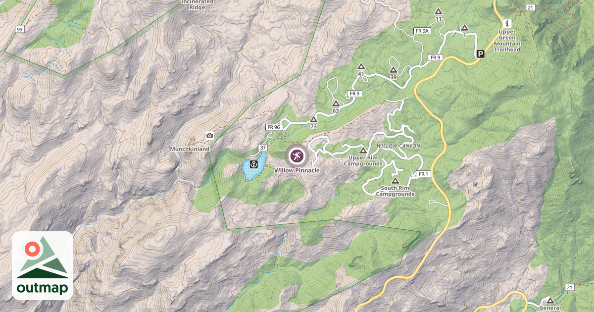 Map of Willow Pinnacle