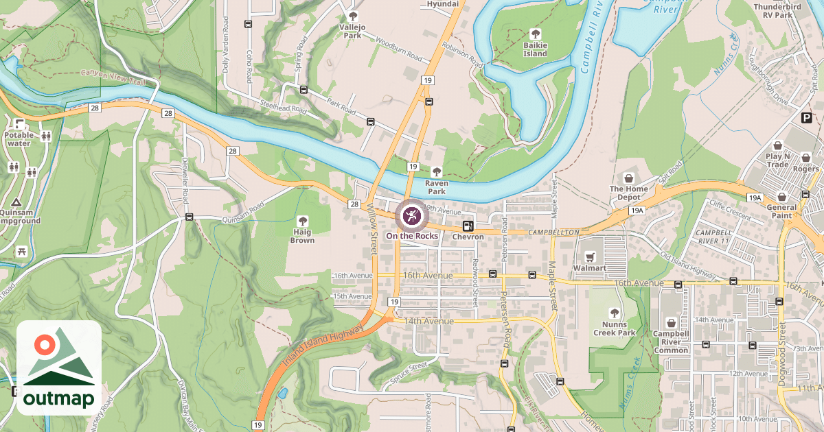 Map of On the Rocks