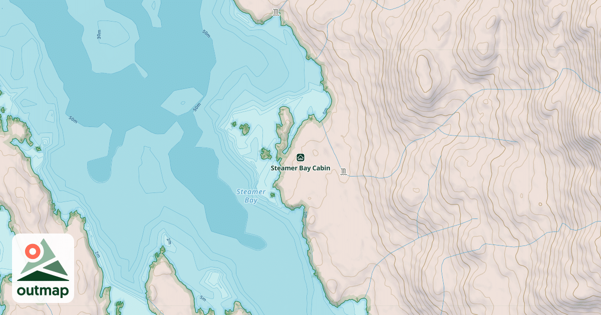 Map of Steamer Bay Cabin