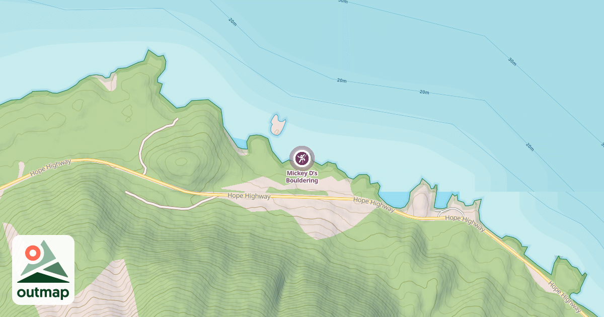 Map of Mickey D’s Bouldering