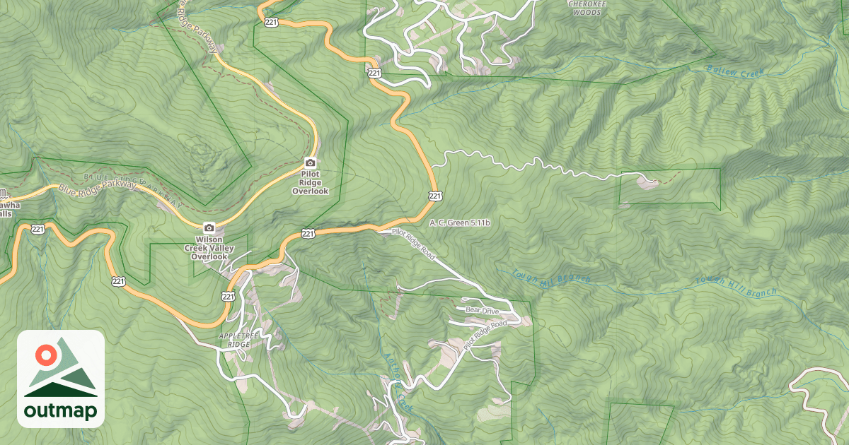 Map of A. C. Green