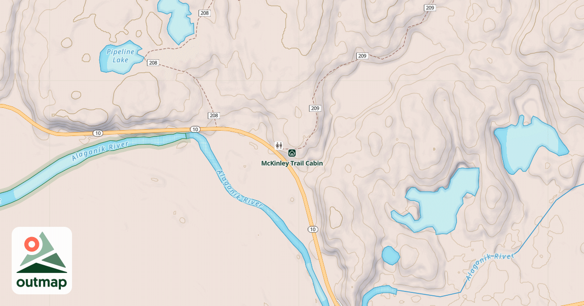 Map of McKinley Trail Cabin