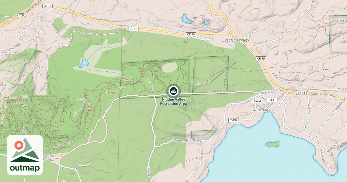 Map of Hidden Valley Recreation Area
