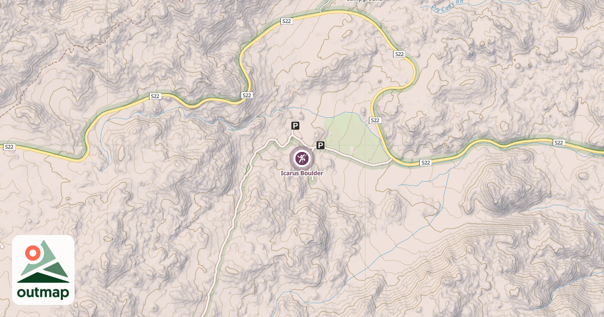 Map of Icarus Boulder