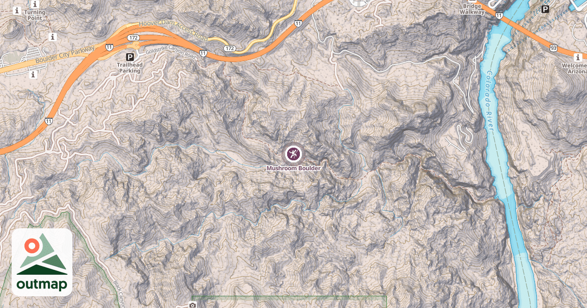 Map of Mushroom Boulder