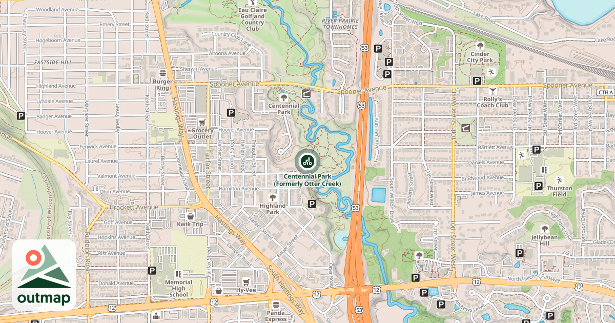 Map of Centennial Park (Formerly Otter Creek)