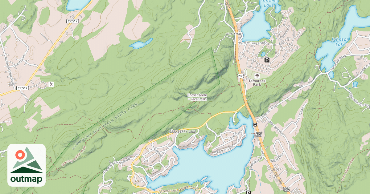 Map of Corner Arete + Face