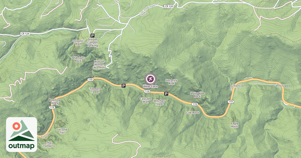 Map of West Face
