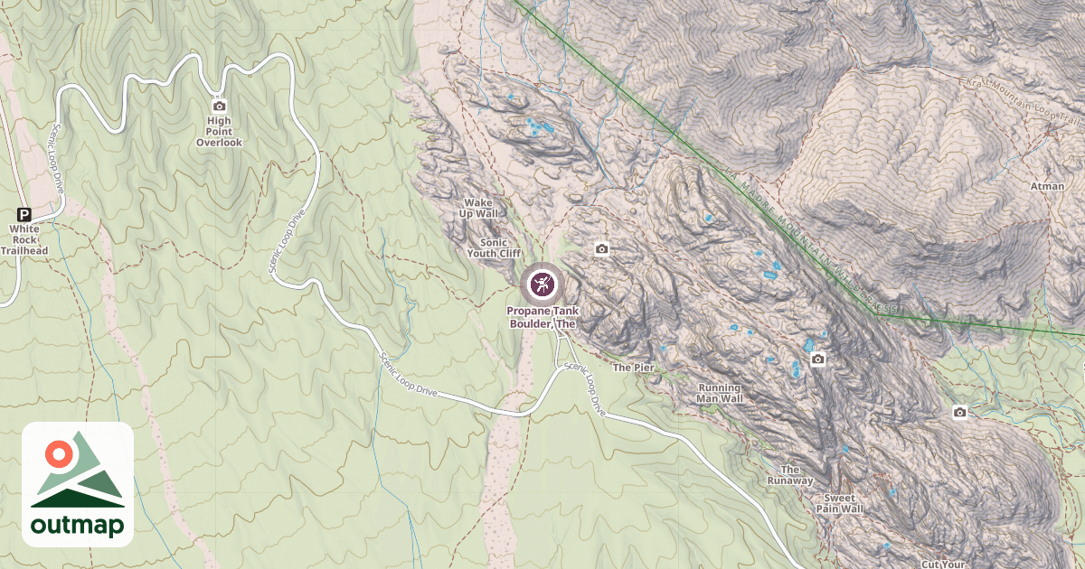 Map of Propane Tank Boulder, The