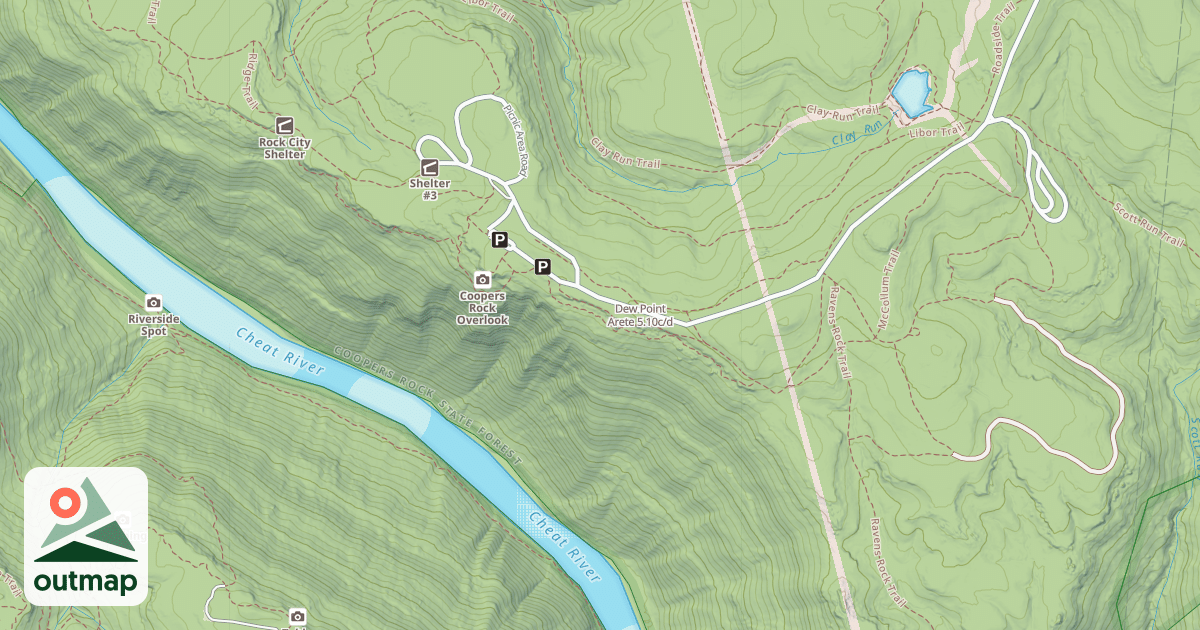 Map of Dew Point Arete