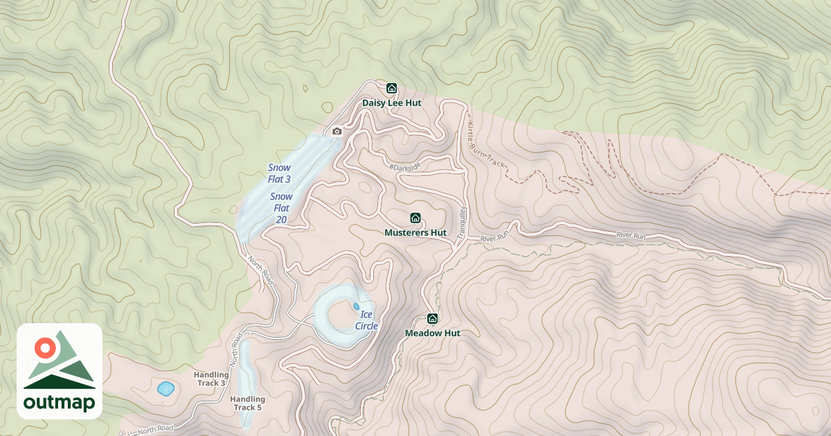Map of Musterers Hut