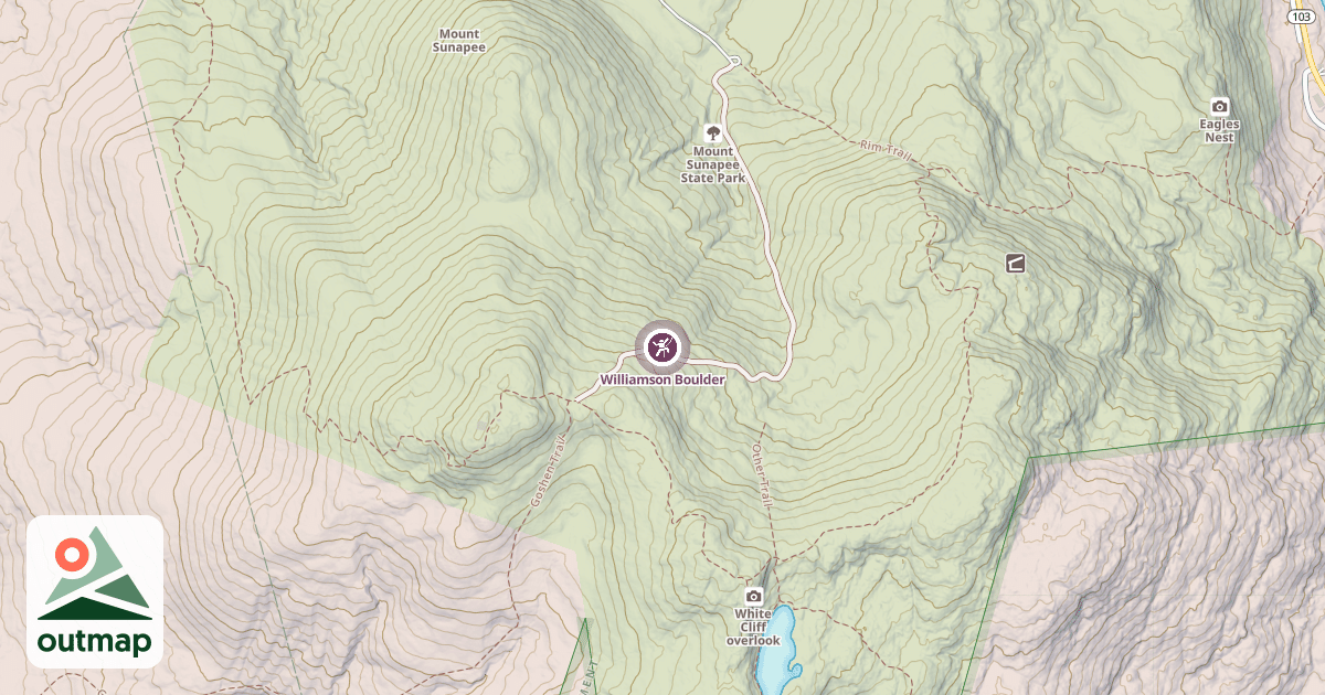 Map of Williamson Boulder