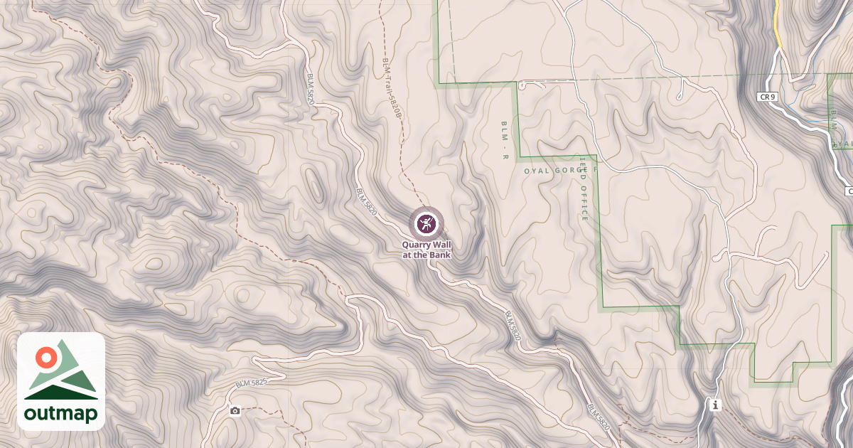 Map of Quarry Wall at the Bank