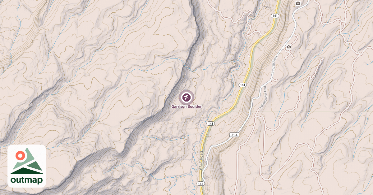 Map of Garrison Boulder