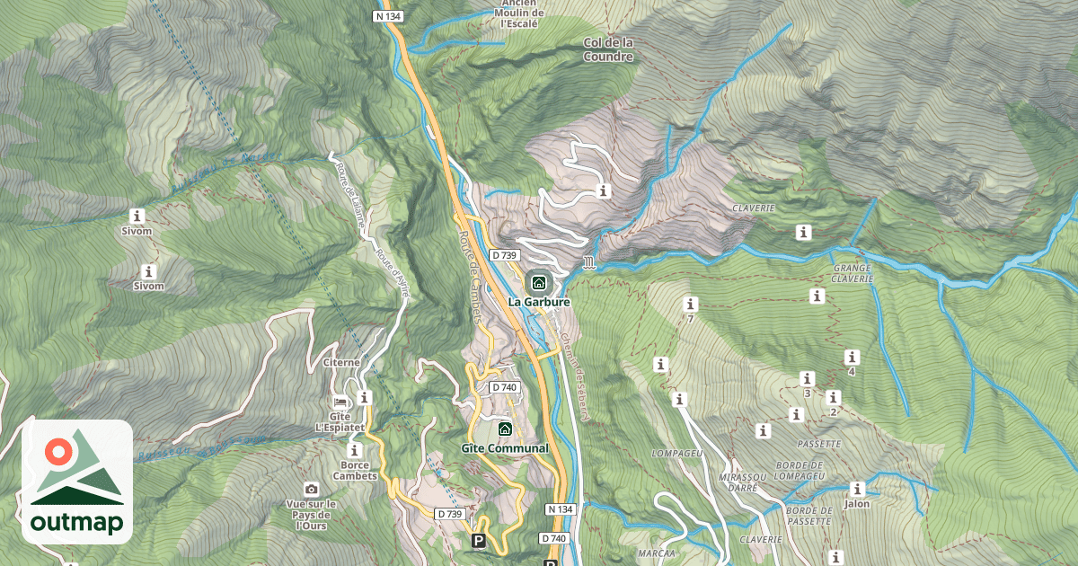 Map of La Garbure