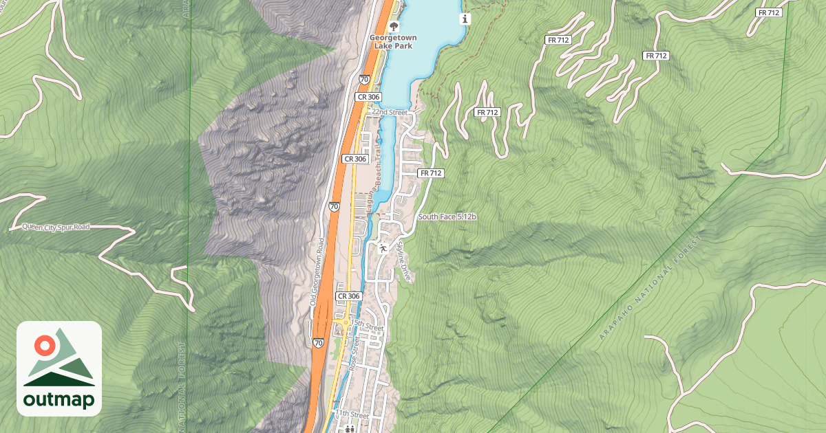 Map of South Face