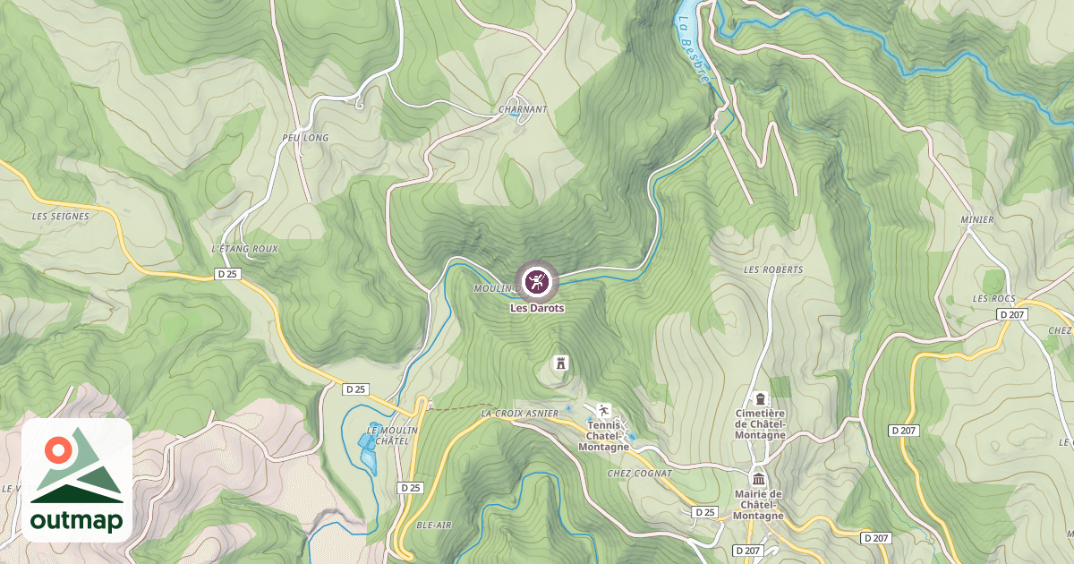 Map of Les Darots