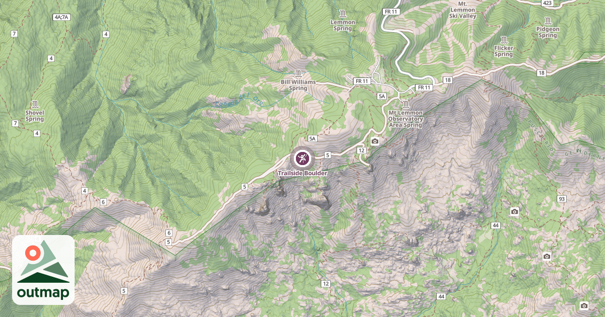 Map of Trailside Boulder