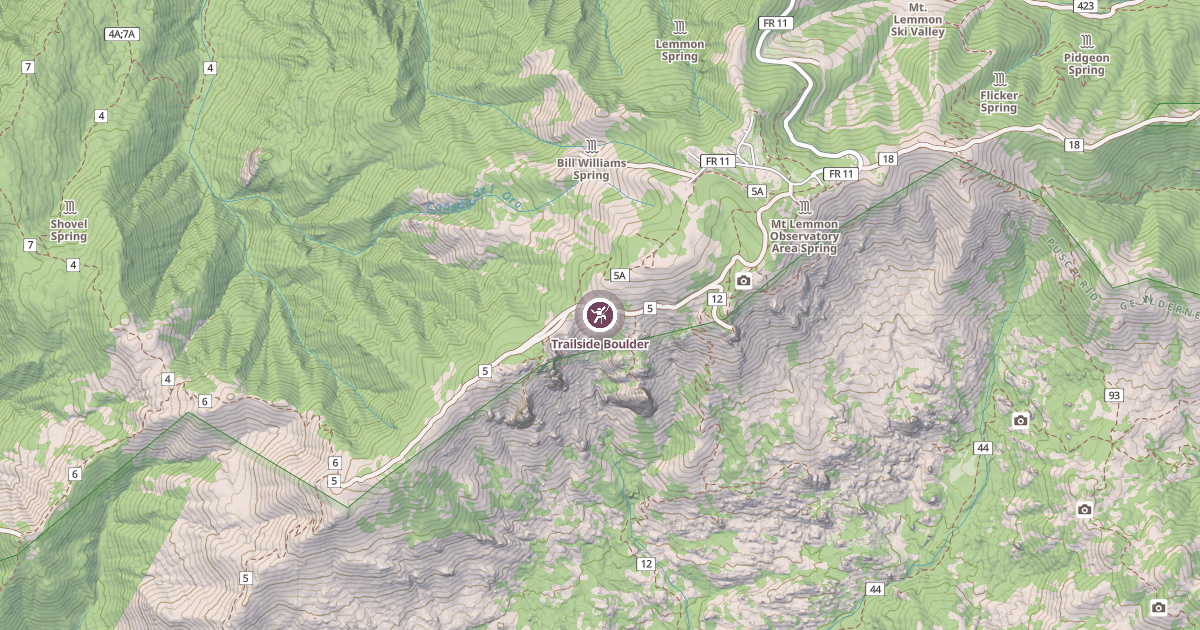 Map preview of Trailside Boulder