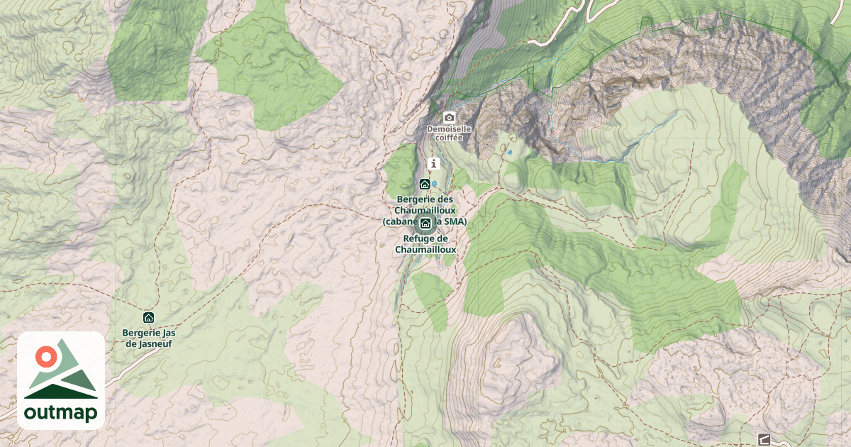 Map of Refuge de Chaumailloux