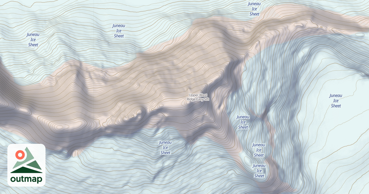 Map of Upper West Ridge