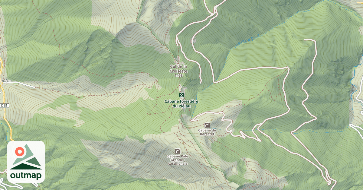 Map of Cabane forestière du Piéjau