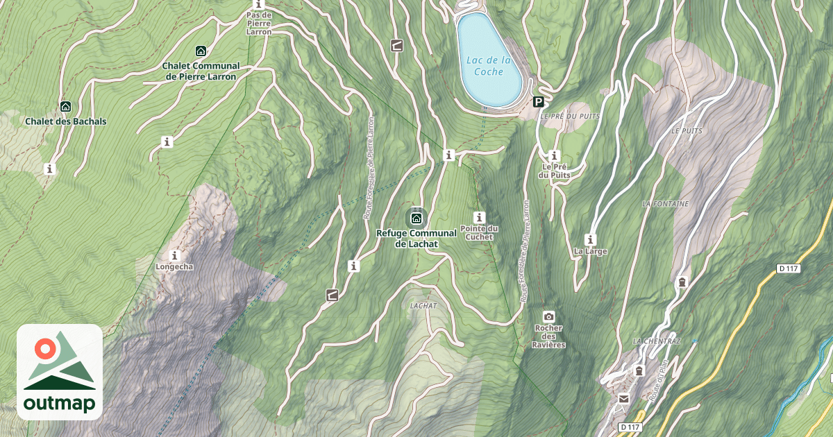 Map of Refuge Communal de Lachat