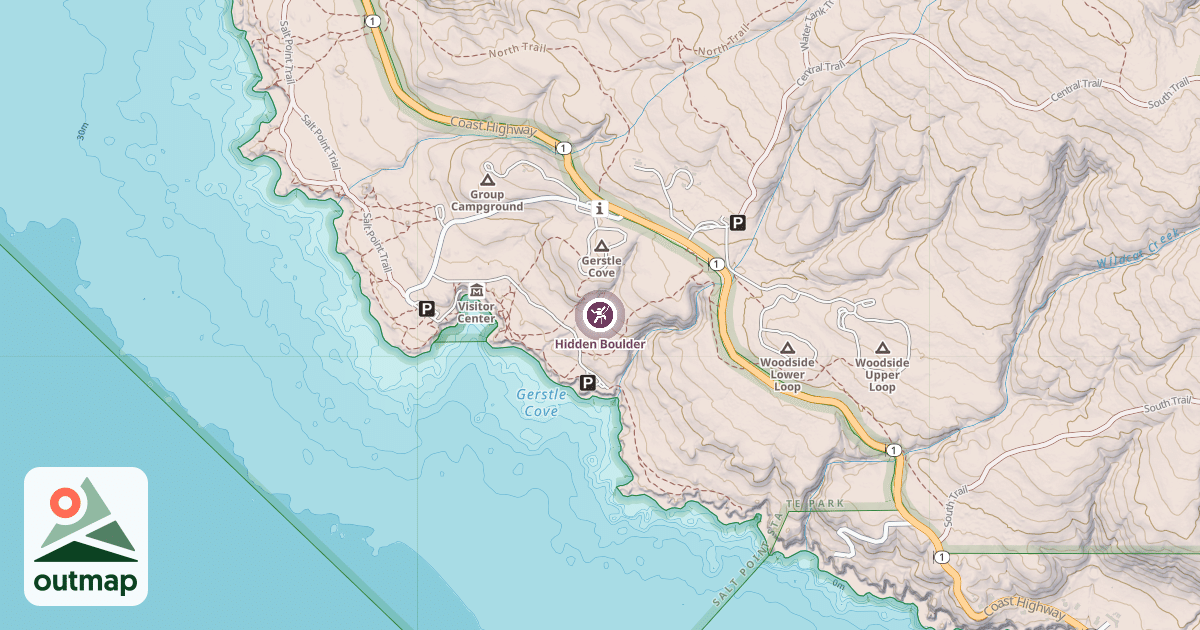 Map of Hidden Boulder