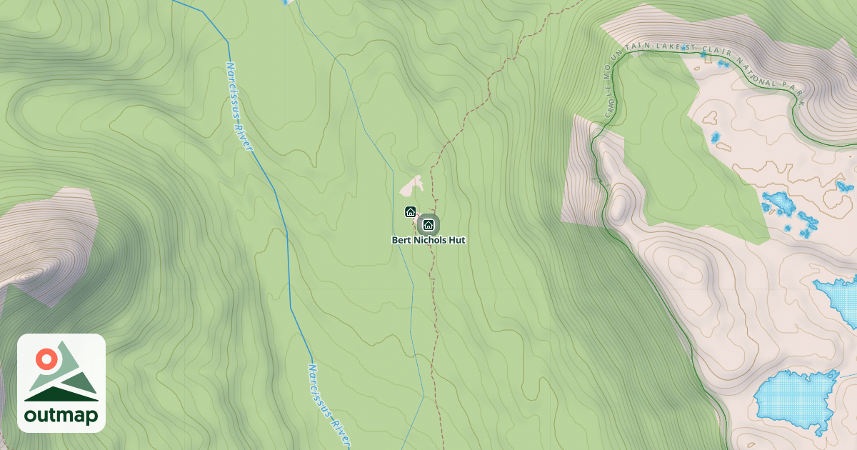 Map of Bert Nichols Hut