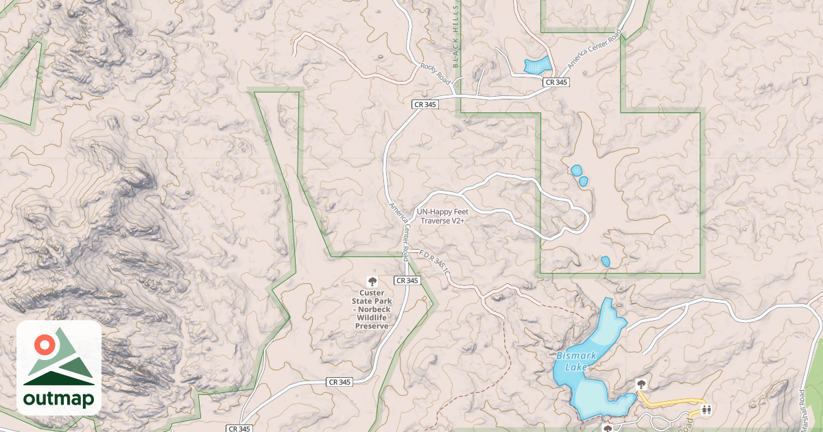 Map of UN-Happy Feet Traverse