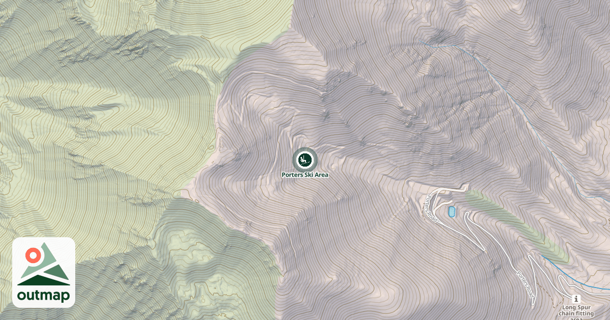 Map of Porters Ski Area