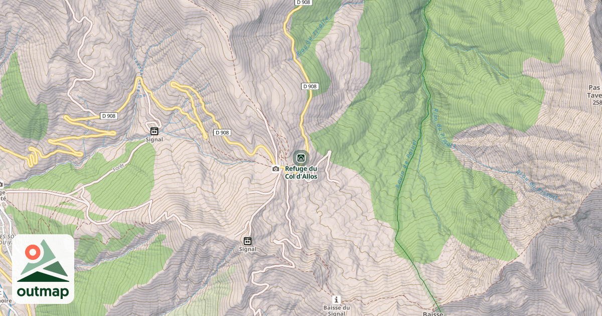 Map of Refuge du Col d'Allos