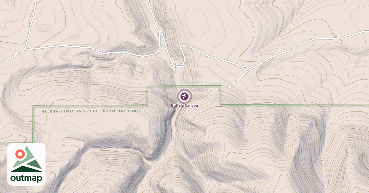 Map of Buffalo Canyon