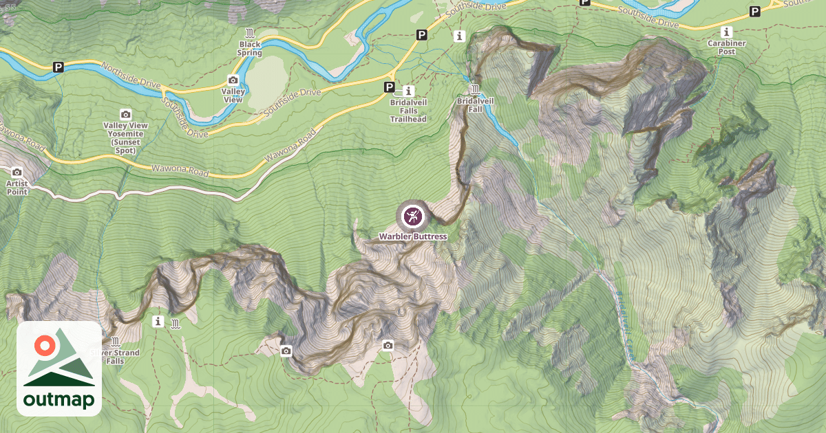 Map of Warbler Buttress