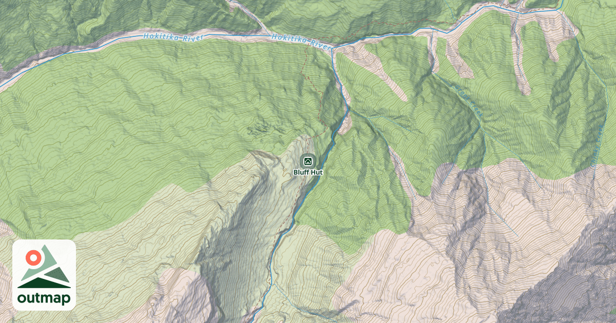 Map of Bluff Hut