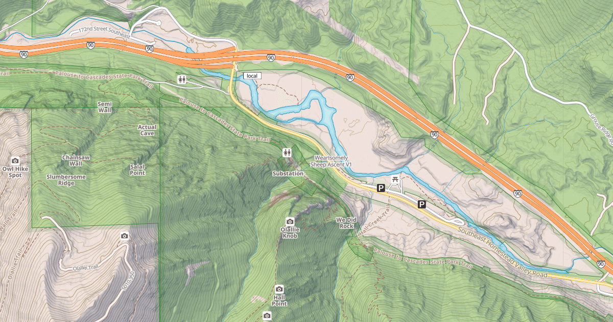 Map preview of Wearisomely Sheep Ascent